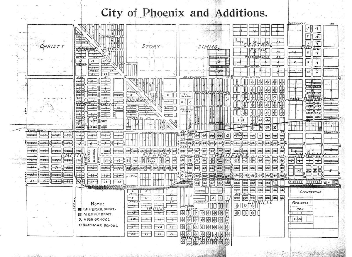 რუკა მეტრო Phoenix