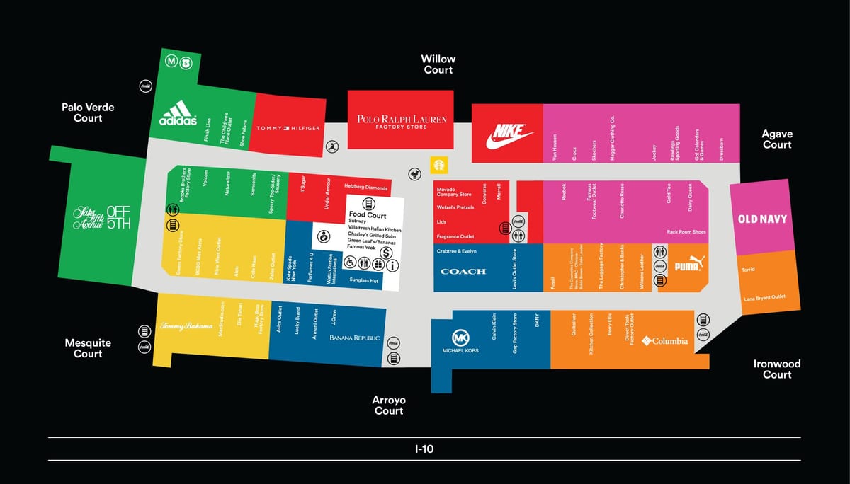 Phoenix პრემია outlet რუკა