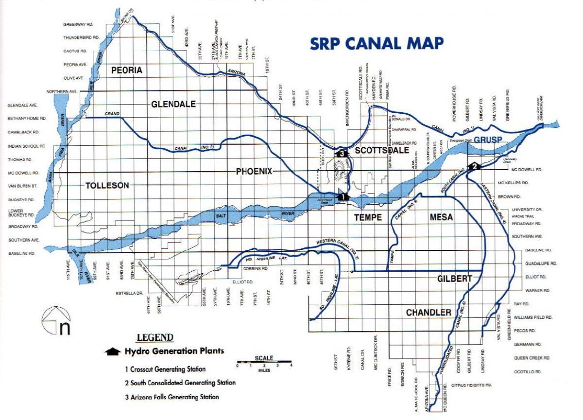 Phoenix canal სისტემა რუკა