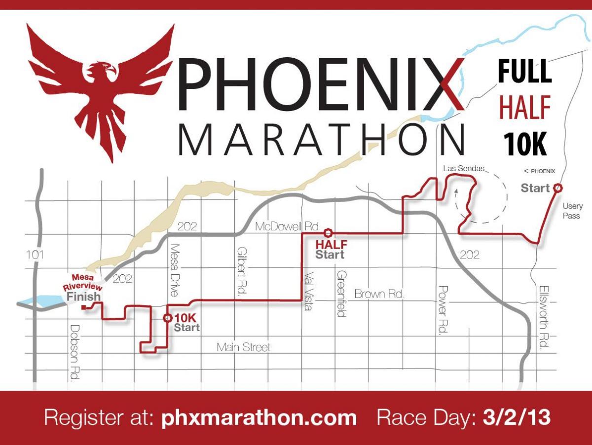 რუკა Phoenix maraton