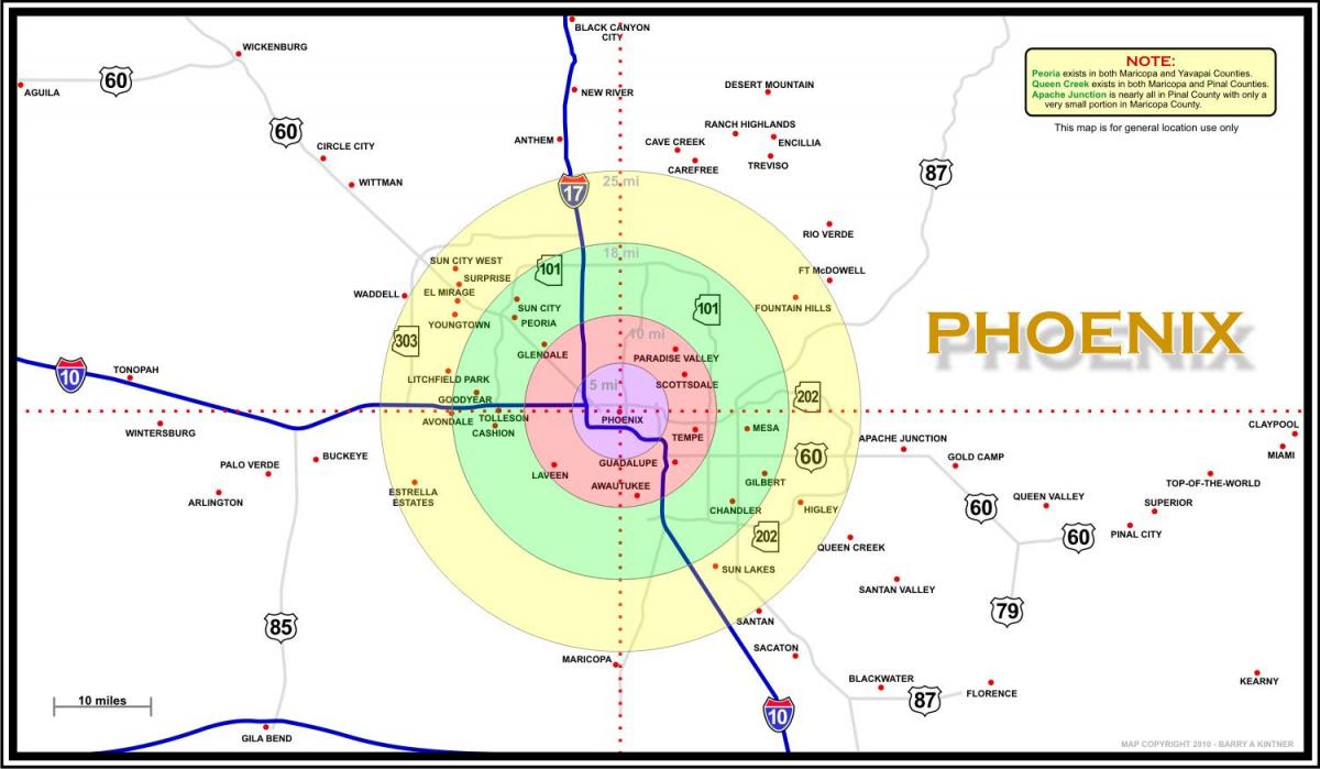 map of the Phoenix ფართი
