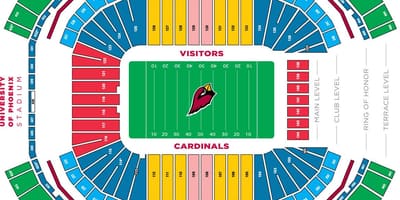 Az Cardinals სტადიონი რუკა