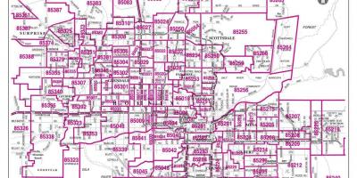 ქალაქ Phoenix საფოსტო კოდი რუკა